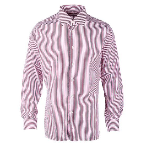 CORNELIANI RED WHITE SHIRTMENS SIZE M